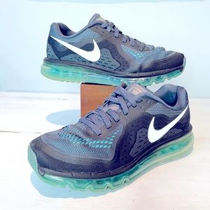 Nike Air Max 2014 Dark Magnet Grey Turquoise RARE size 10